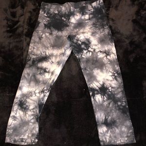 Cropped cotton tie dye leggings